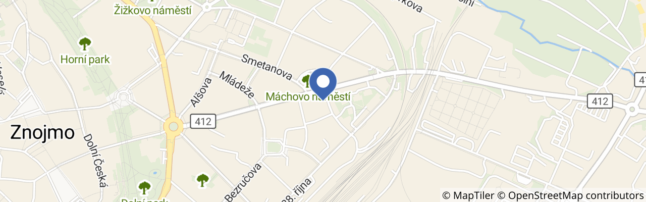 Mapa - Natura Loci města Znojma