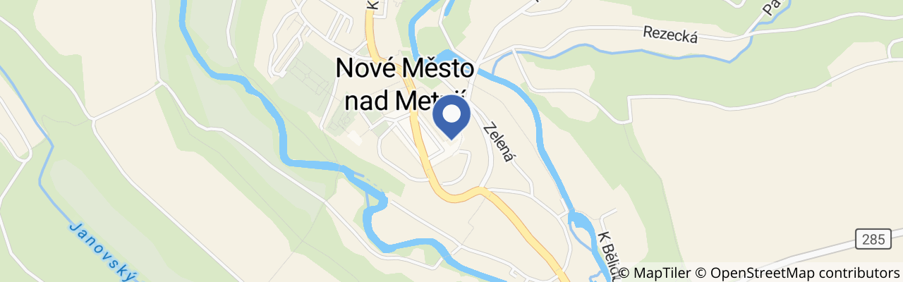 Mapa - Letní komentované prohlídky historického centra Nového Města nad Metují