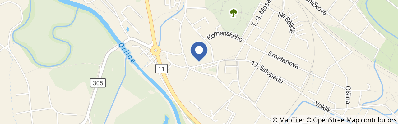 Mapa - Folk jako řemen na paloučku pod věží