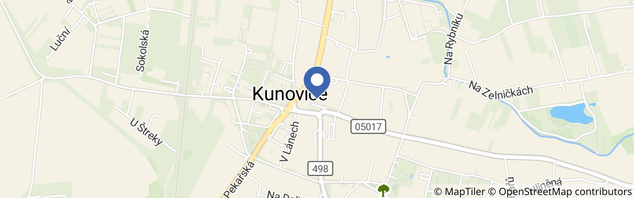 Mapa - Letní kino v Kunovicích 2026