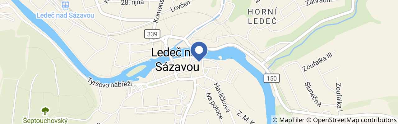 Mapa - Penzion a restaurace U Řeky