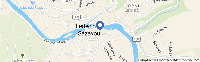 Mapa - Penzion a restaurace U Řeky