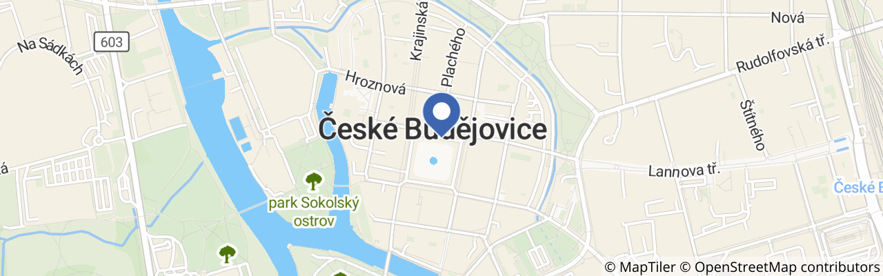 Mapa - Vánoční vyhlídkové kolo v Českých Budějovicích 2026