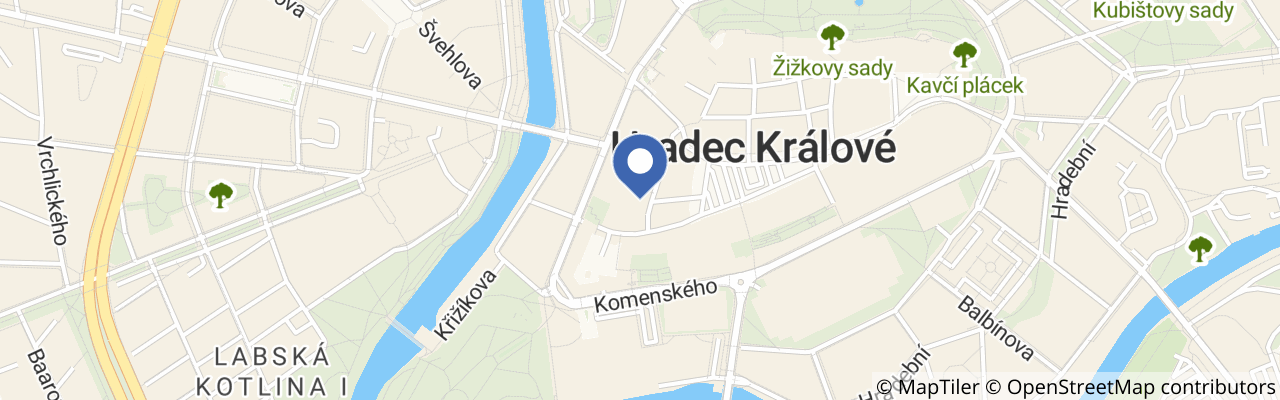 Mapa - Noc vědců v Hradci Králové 2026