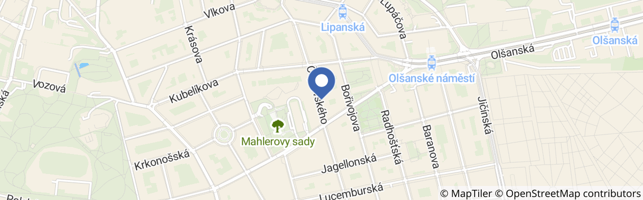Mapa - Běh proti násilí v Oboře Hvězda 2026