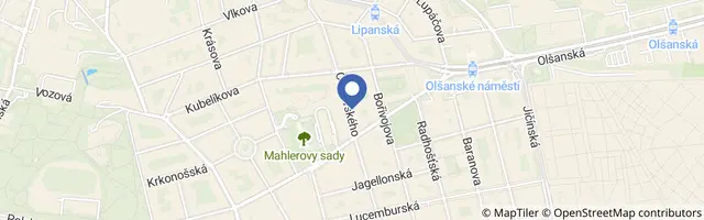 Mapa - Běh proti násilí v Oboře Hvězda 2026