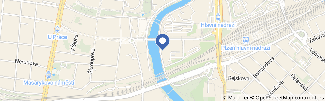 Mapa - Letní provoz historické trolejbusové linky H v Plzni