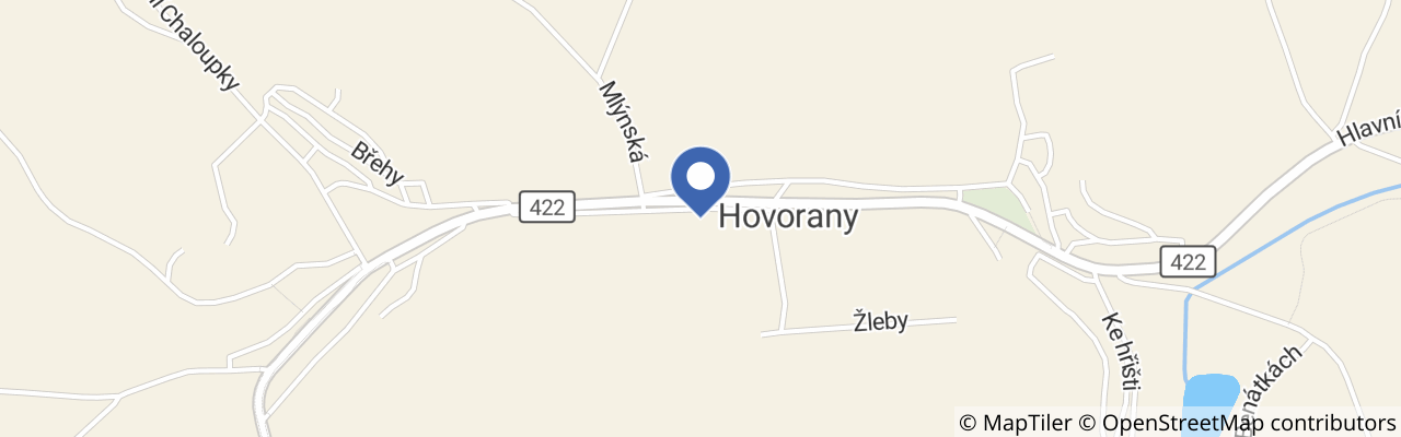 Mapa - Burčákový pochod Hovoranskými vinohrady 2026