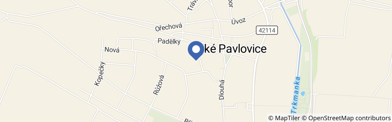 Mapa - Krojované hody a hodky Velké Pavlovice 2026