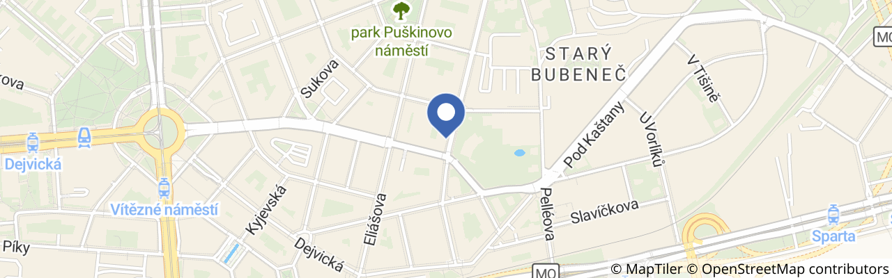 Mapa - Komentovaná prohlídka Arcibiskupského gymnázia
