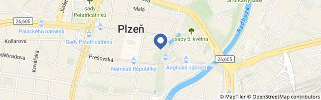 Mapa - Večery vážné hudby v Proluce v Plzni 2026