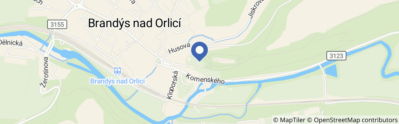 Mapa - Noční bloudění labyrintem v Brandýse nad Orlicí
