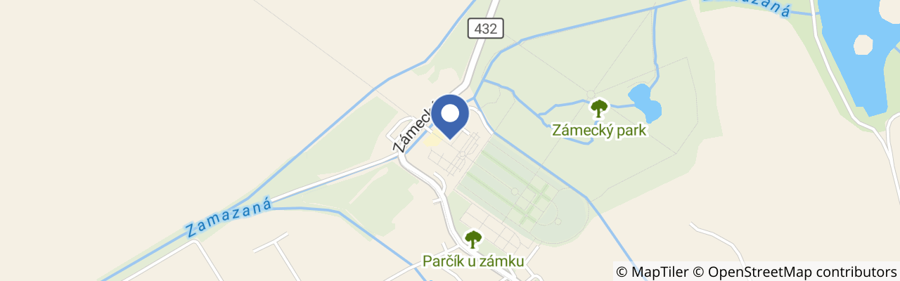 Mapa - Draví ptáci v zámecké jízdárně na zámku Milotice