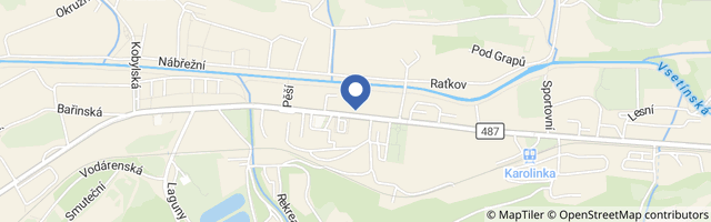 Mapa - Penzion u Bečvy