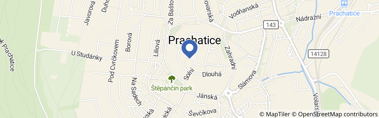 Mapa - Salty Road Meet v Prachaticích 2026
