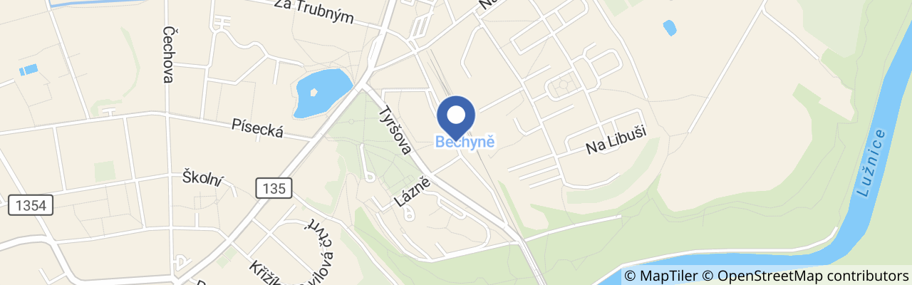 Mapa - Léto na Bechyňce – nostalgické jízdy historickým vláčkem 2026