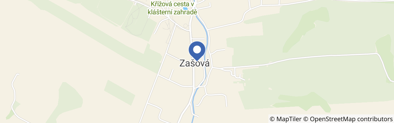 Mapa - Zašovské slavnosti a gastrofestival LoveFood Zašová 2026