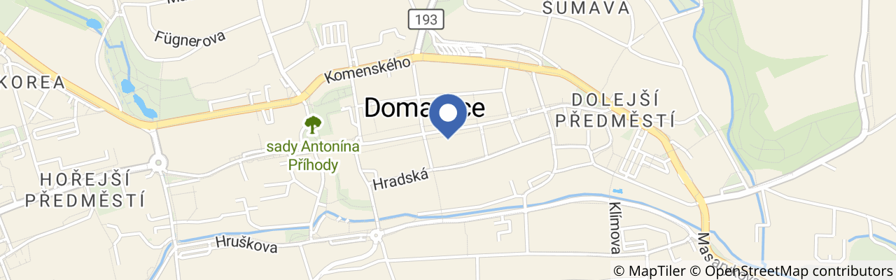Mapa - Závěrečný koncert Rockových kurzů Domažlice