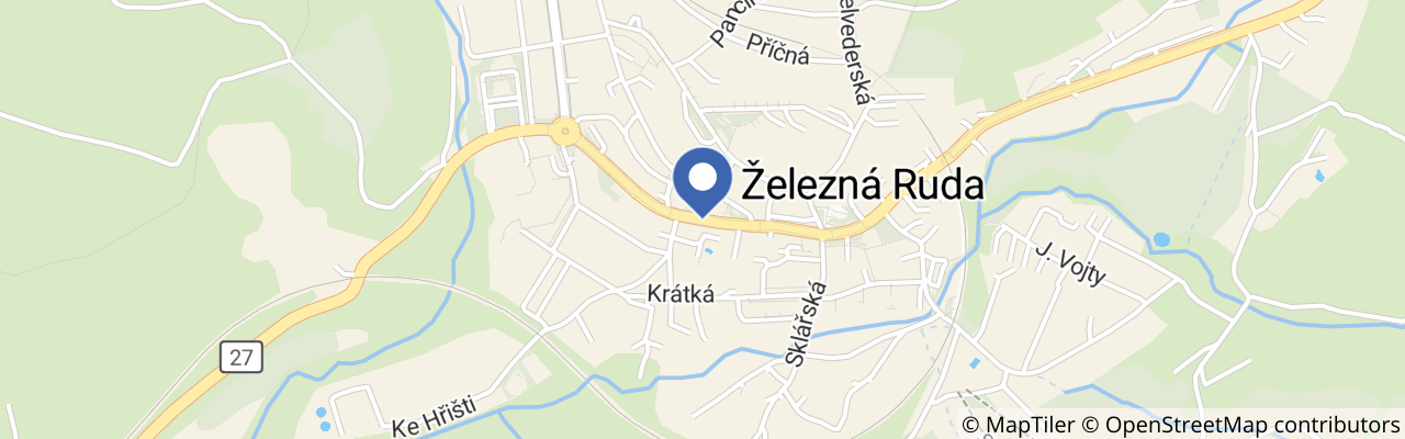 Mapa - Vláček Šumaváček – silničním vláčkem z Železné Rudy k Černému jezeru 2026
