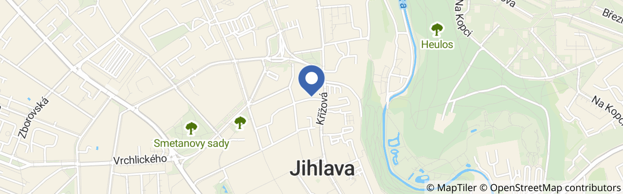 Mapa - Hudební čaje o páté v Jihlavě