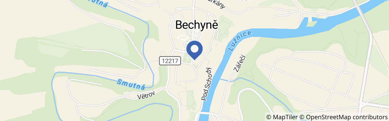 Mapa - Koloběžková Grand Prix v Bechyni 2026