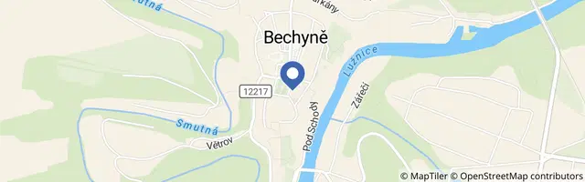Mapa - Koloběžková Grand Prix v Bechyni 2026