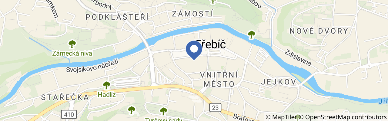 Mapa - Letní kino v Třebíči 2026
