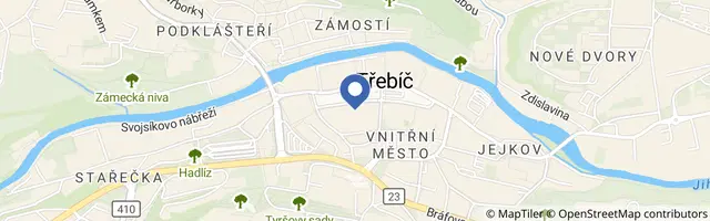 Mapa - Letní kino v Třebíči 2026