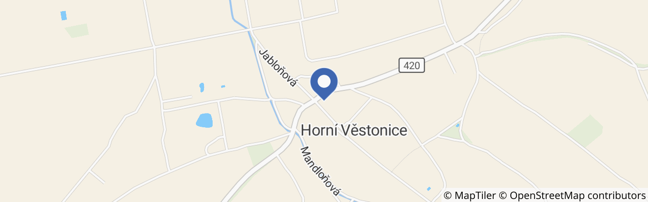 Mapa - Stavění máje s cimbálovou muzikou v Horních Věstonicích