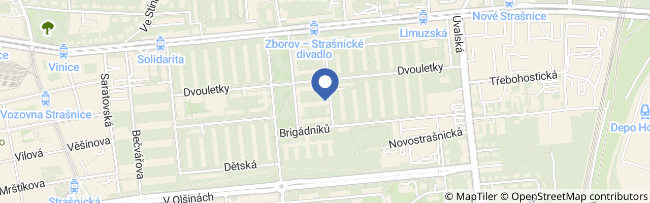 Mapa - Slavné vily na jižním svahu Vinohrad a kolonie Svobody