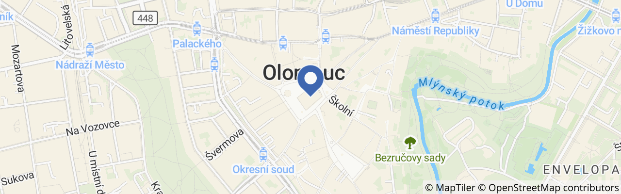 Mapa - Nedělní promenádní koncerty v Olomouci 2026