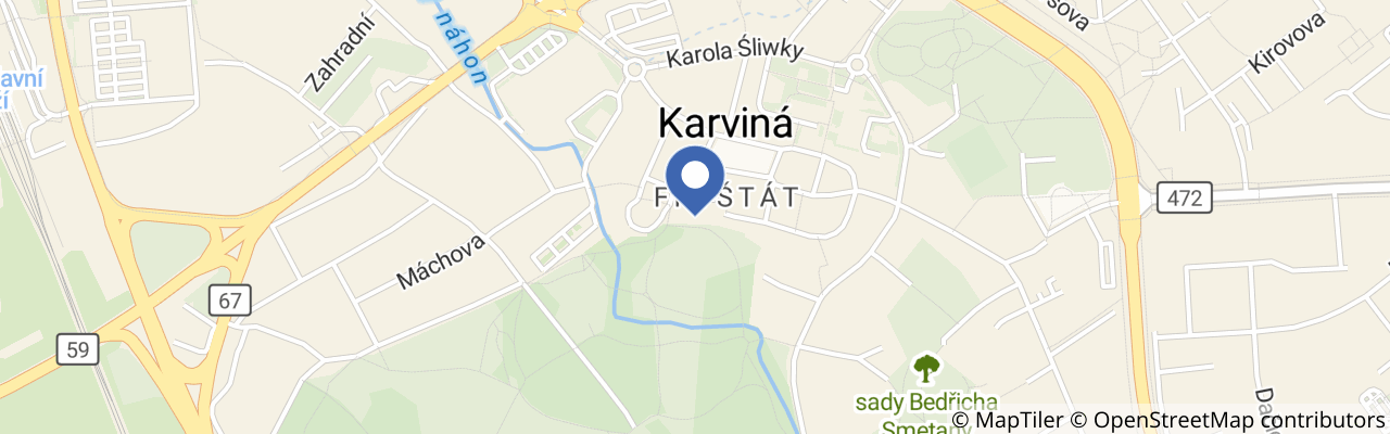 Mapa - Vánoce na zámku Fryštát v Karviné 2026