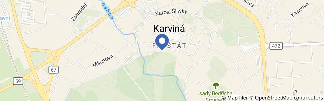 Mapa - Netradiční prohlídky zámeckých prostor Fryštát v Karviné