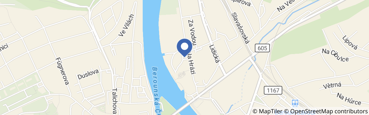 Mapa - Skety a Jan Smigmator – jazzový open air v Berouně