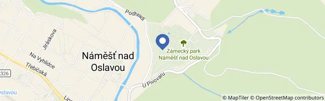 Mapa - Folkové prázdniny na zámku v Náměšti nad Oslavou 2026