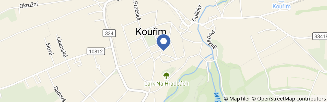 Mapa - Kouzelnický den aneb Potterhlé hraní v Kouřimi