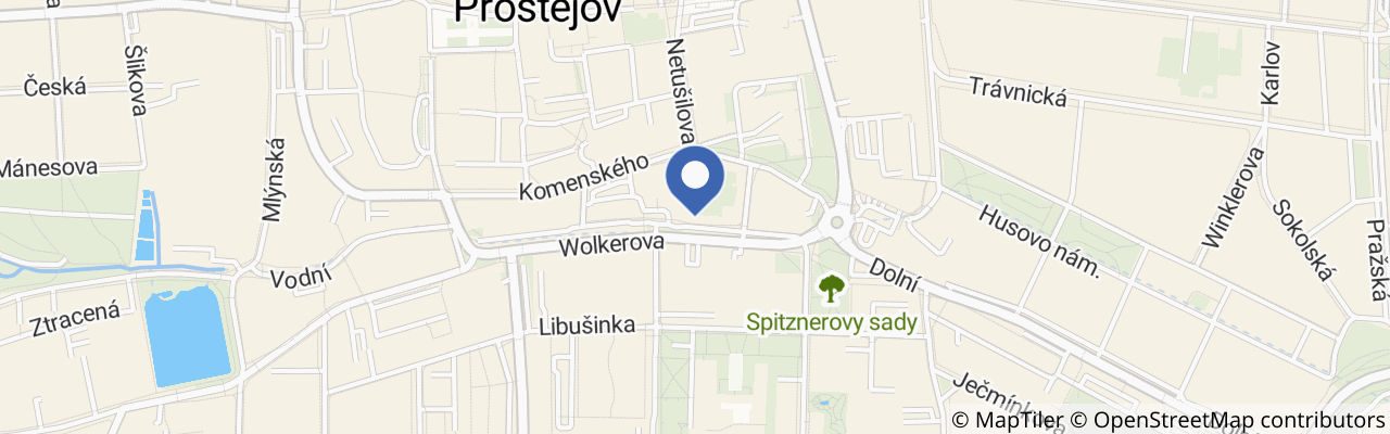 Mapa - Cinema 180° – panoramatické nafukovací kino v Prostějově