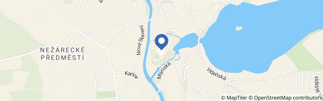 Mapa - Veselá vdova – Jindřichův Hradec