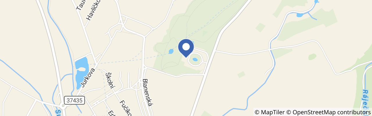 Mapa - Celým zámkem s kastelánem v Rájci nad Svitavou – prodloužené prohlídky