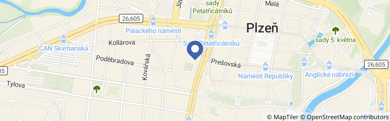 Mapa - Šoa – Holocaust plzeňských Židů