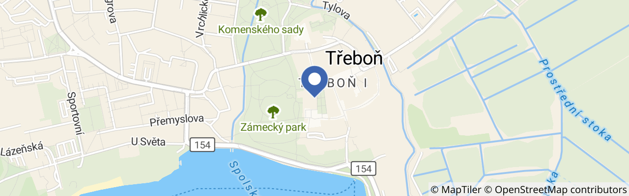 Mapa - Dětská zámecká prohlídka v Třeboni – Na návštěvě u paní kněžny