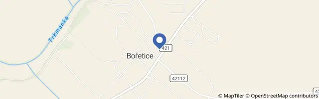 Mapa - Vánoční jarmark v Bořeticích 2026