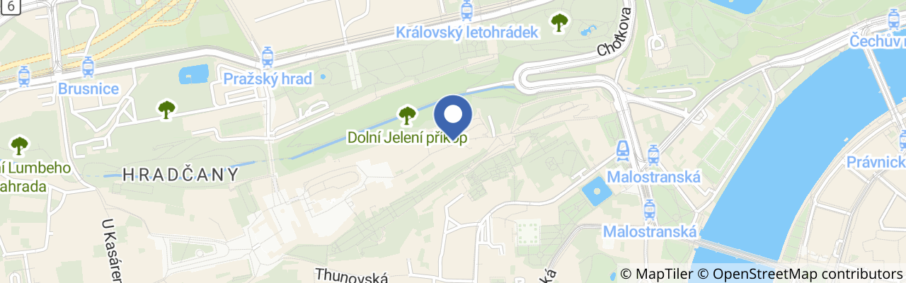 Mapa - Letní shakespearovské slavnosti 2026 v Praze