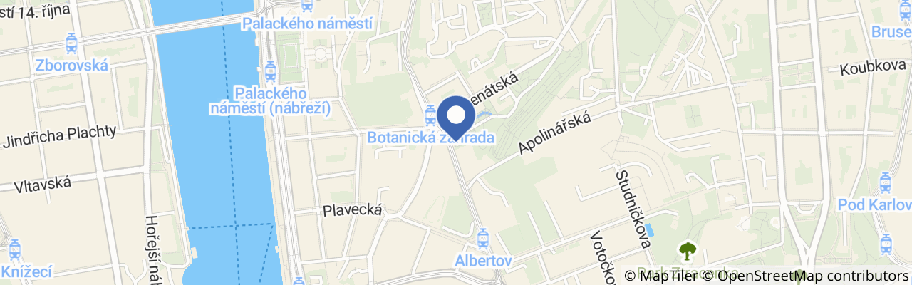 Mapa - Výstava exotického ptactva v Botanické zahradě Univerzity Karlovy 2026