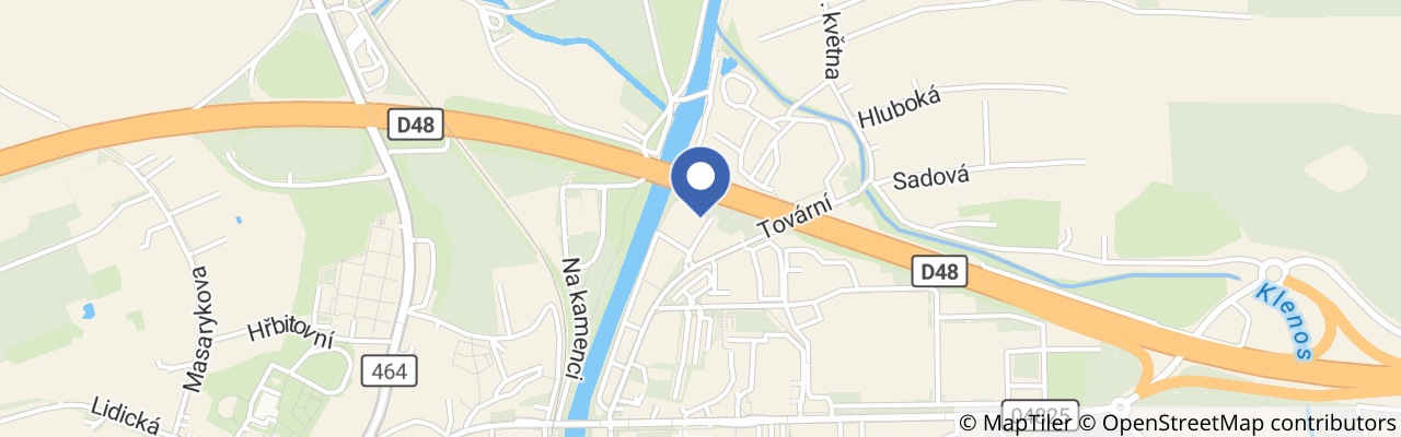 Mapa - Penzion U Čápa