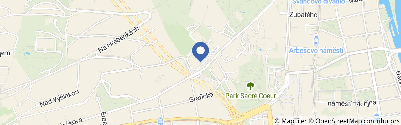 Mapa - Komentované prohlídky kostela a kláštera sv. Gabriela