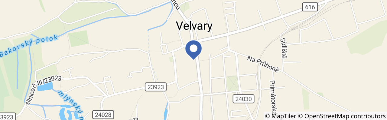 Mapa - Velvarské domy vyprávějí