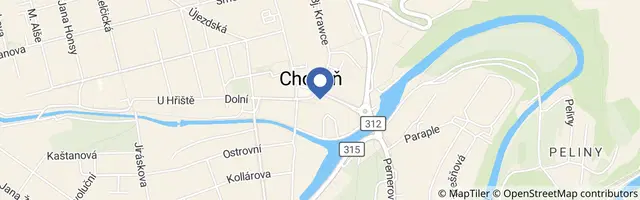 Mapa - Pivní slavnosti Choceň 2026