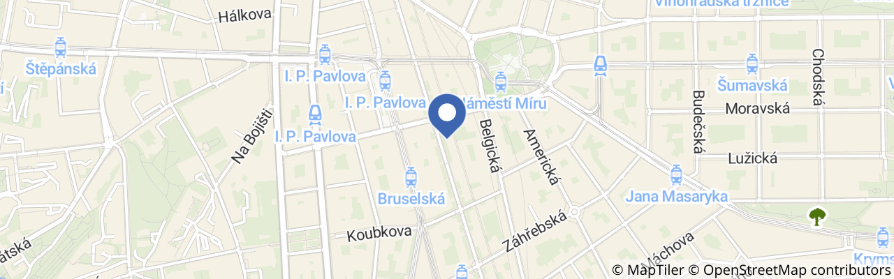 Mapa - Prohlídka s Karlem – průvodce devadesátkové Prahy