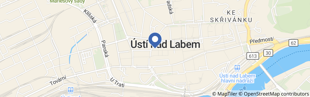 Mapa - Ústecké Vánoce 2026 – vánoční trhy a adventní akce v Ústí nad Labem